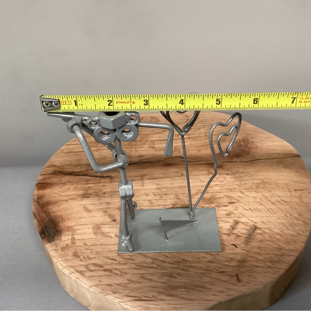 Golf Metal Crafted Art Sculpture - Unique - Business Card or Note Holder - Rare - Picture 9 of 9